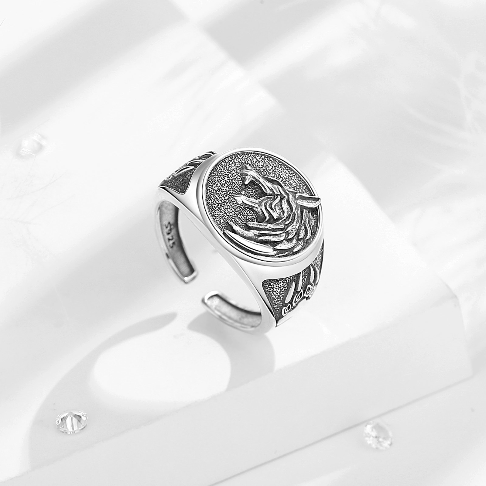 Eudora 925 Sterling Silver Vik – Mens Signet Ring recenzja i cena