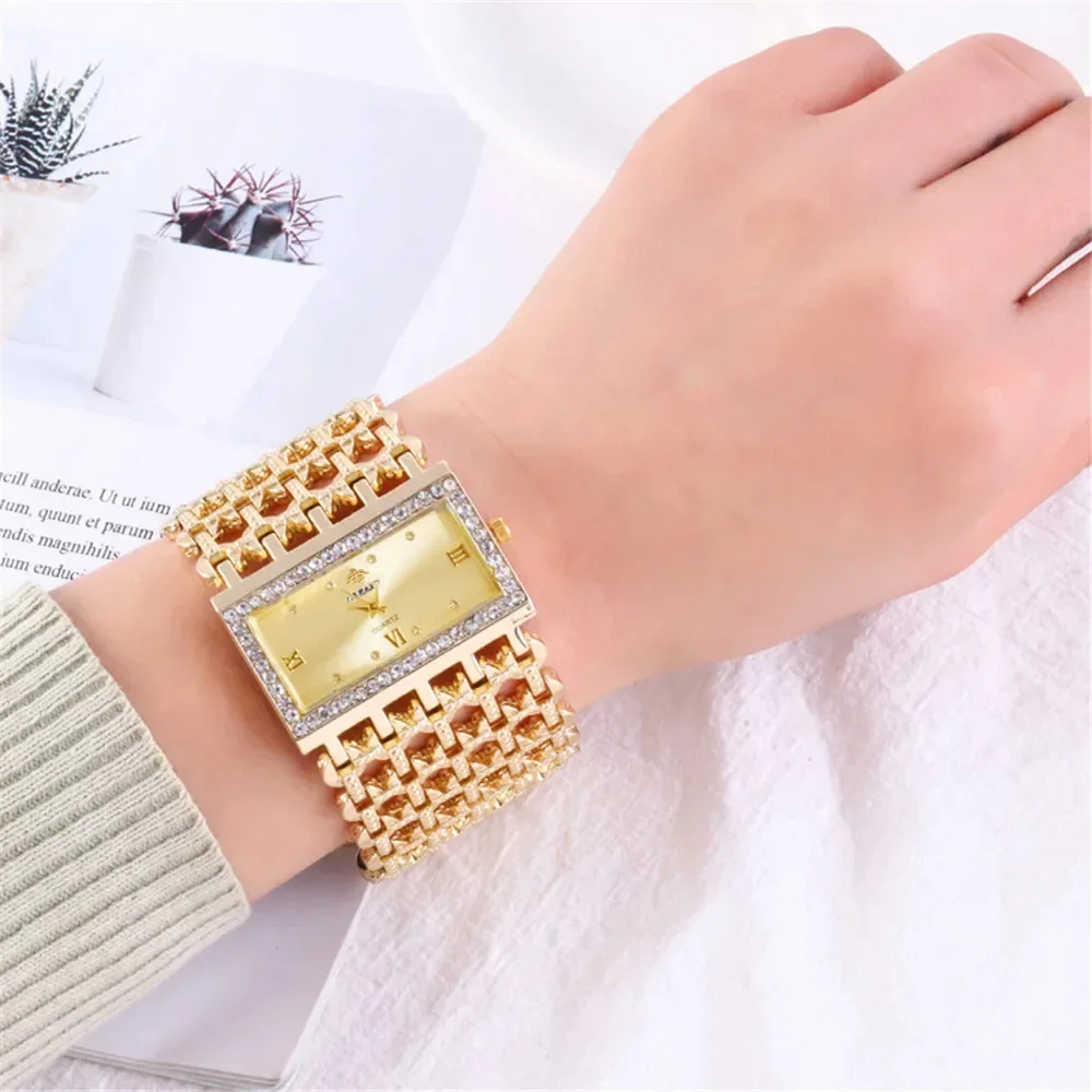 Women's Fashion Luxury Square  – Jewelry Diamond Watches recenzja i cena
