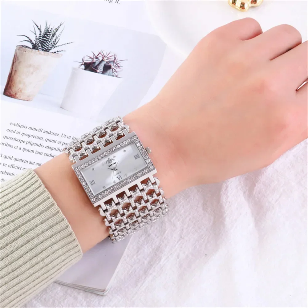 Women's Fashion Luxury Square  – Jewelry Diamond Watches recenzja i cena