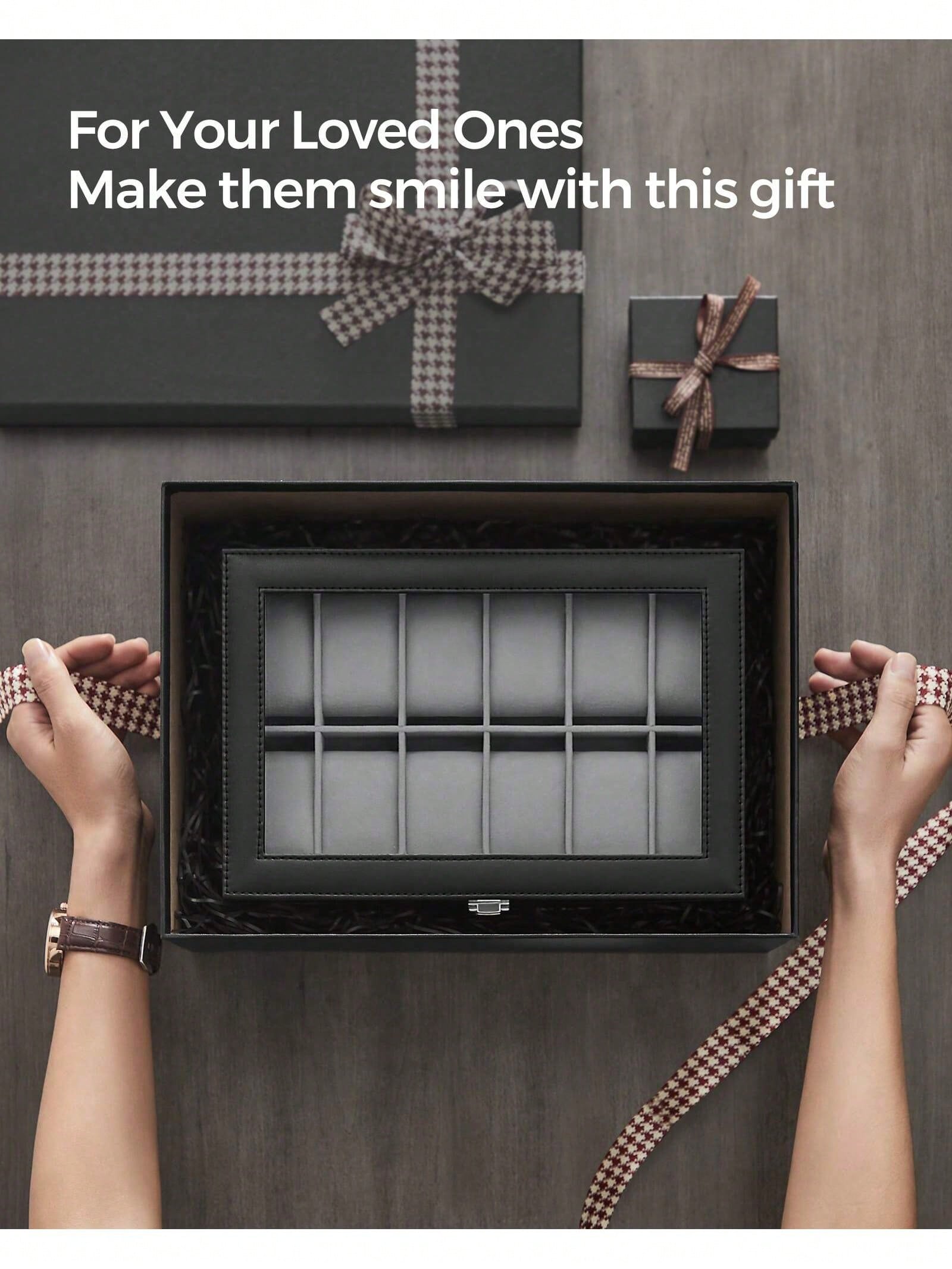 12-Slot Lockable Watch Box wit – Jewelry Watches & Accessories recenzja i cena