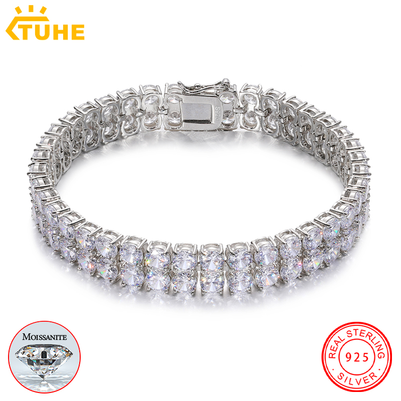 TUHE Unisex iced out Moissanit – Tennis Bracelet Cubic recenzja i cena