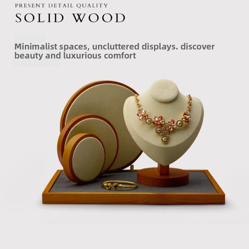 Solid Wood Jewelry Display Tra – Jewelry And Watches Store recenzja i cena
