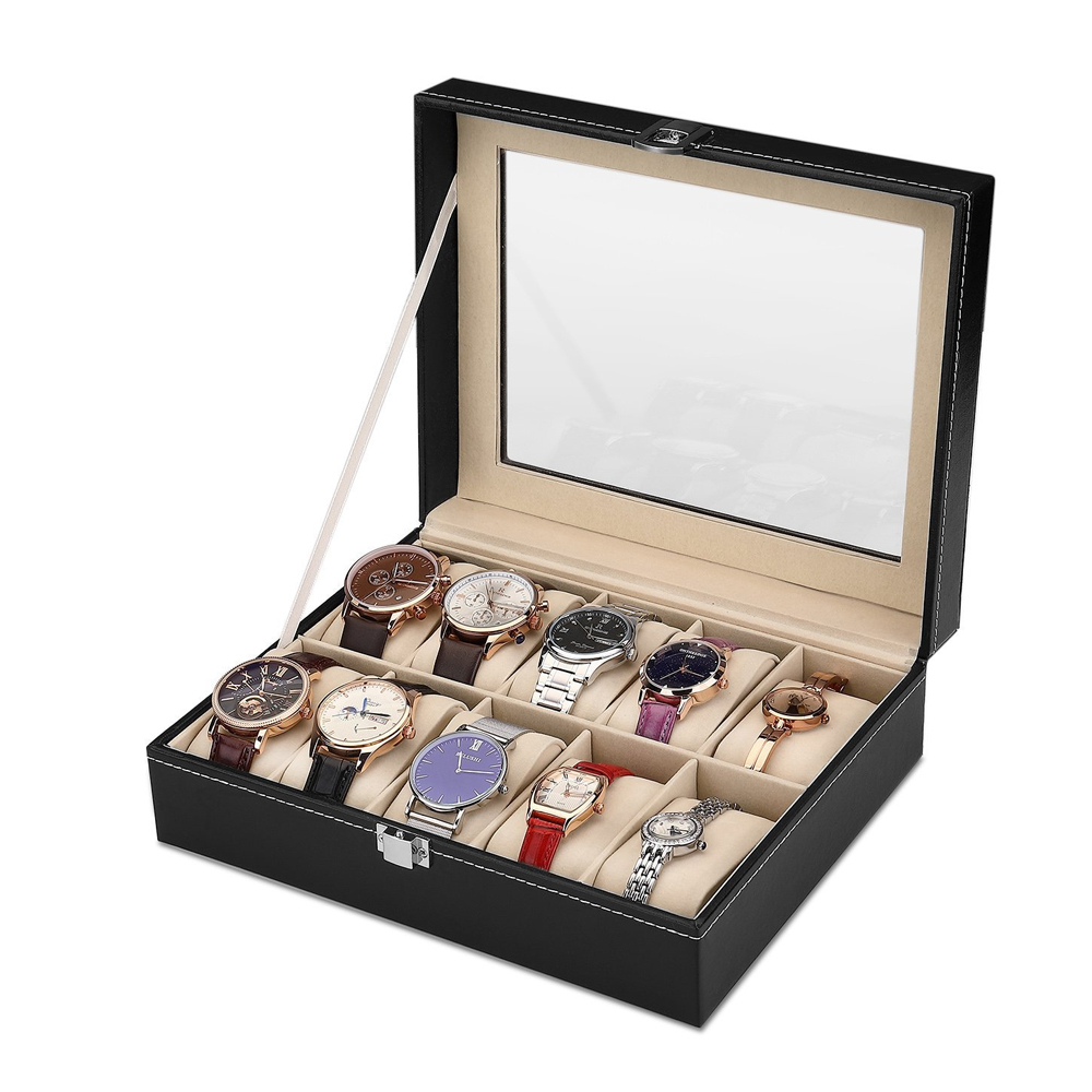 10-bit PU Leather Gray flannel – Best Jewelry Watches For Men recenzja i cena