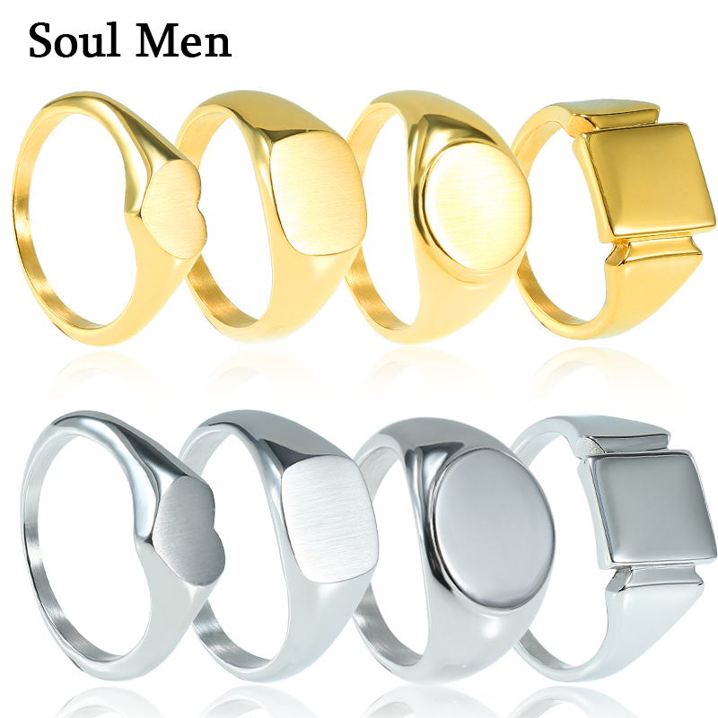 Soul Men Titanium Steel Rings  – Mens Signet Ring recenzja i cena