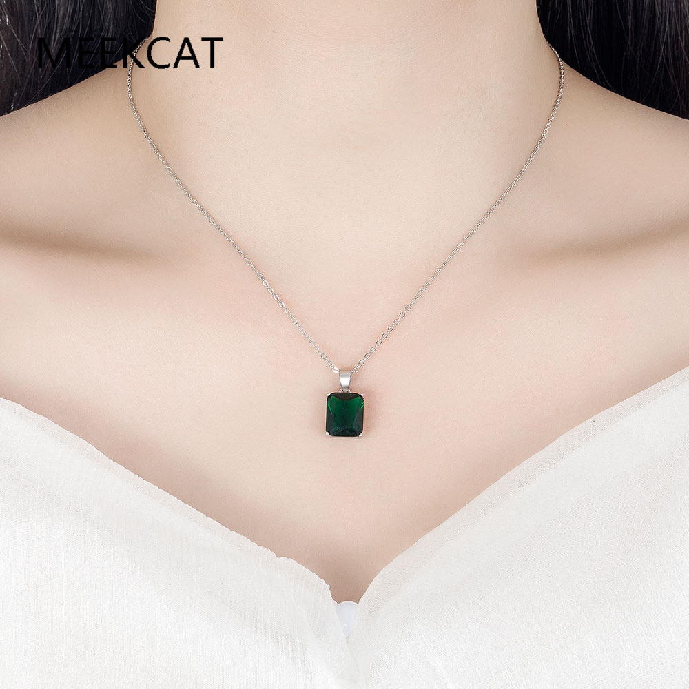 Emerald Cut Blue Topaz Created – Crystal Choker Necklace recenzja i cena