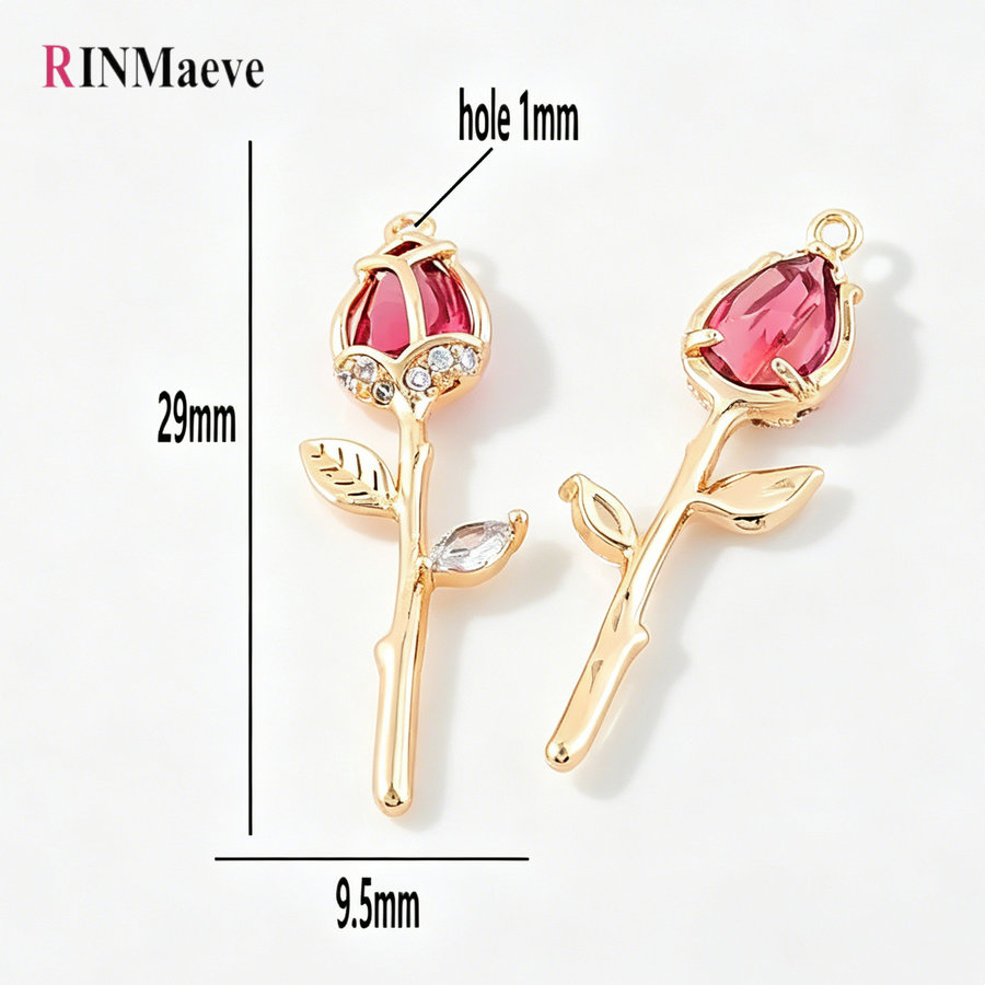 4PCS 9.5*29MM Rose Flower 18K  – Rose Gold Bracelet recenzja i cena
