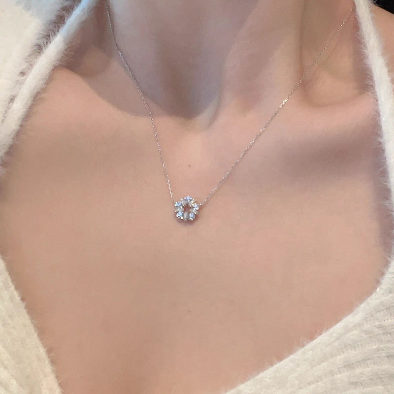 925 Sterling Silver Exquisite  – Crystal Choker Necklace recenzja i cena