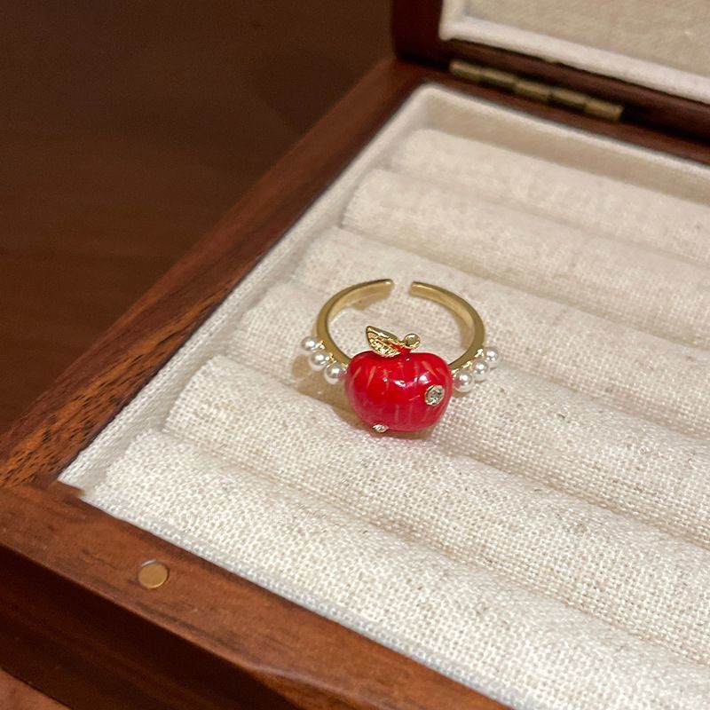 Christmas Apple Ring Red Cute  – Eve Jewelry & Watches Distribuidor Oficial Rolex recenzja i cena