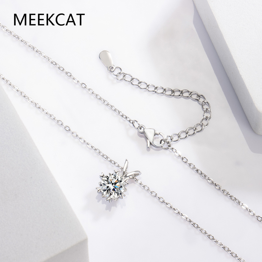 Moissanite Halo Necklace for W – Crystal Choker Necklace recenzja i cena