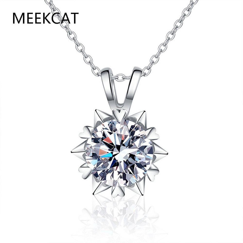 Moissanite Halo Necklace for W – Crystal Choker Necklace recenzja i cena