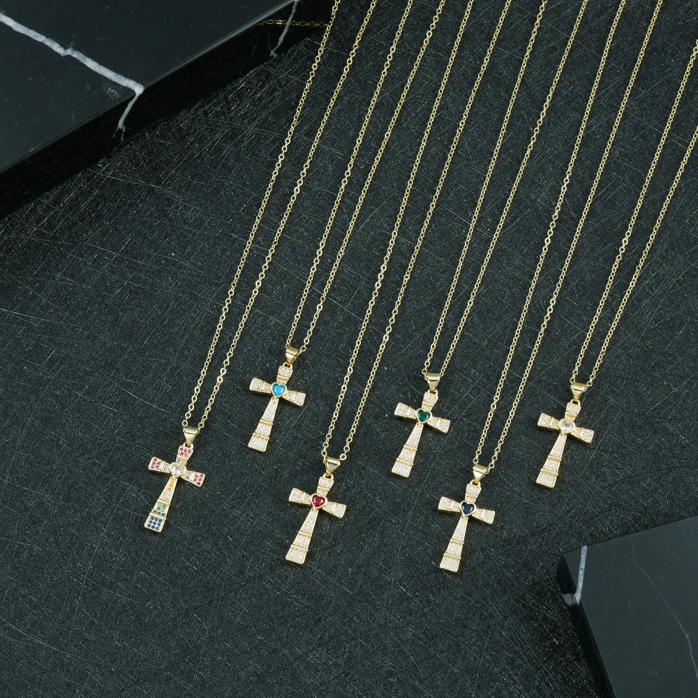 Fashion Cubic Zirconia Cross P – Crystal Choker Necklace recenzja i cena