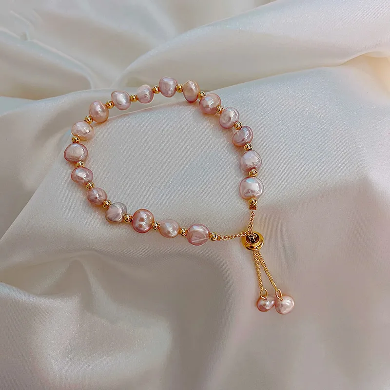 2026 Baroque Freshwater Pearl  – Rose Gold Bracelet recenzja i cena
