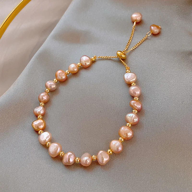 2026 Baroque Freshwater Pearl  – Rose Gold Bracelet recenzja i cena