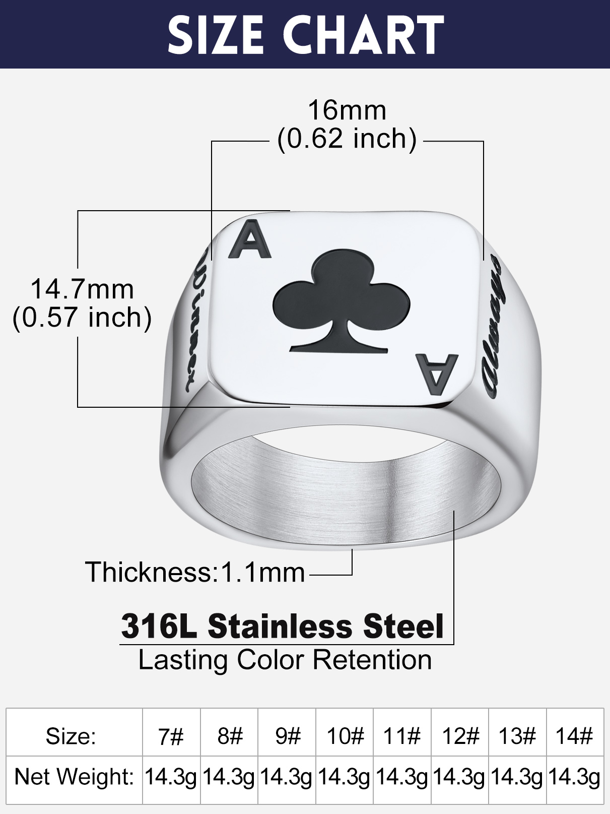U7 Customized Square Rectangle – Mens Signet Ring recenzja i cena