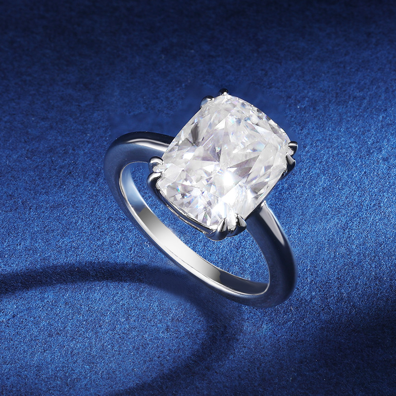 TBCYD 4CT 8*10MM D Color Cushi – Moissanite Ring recenzja i cena