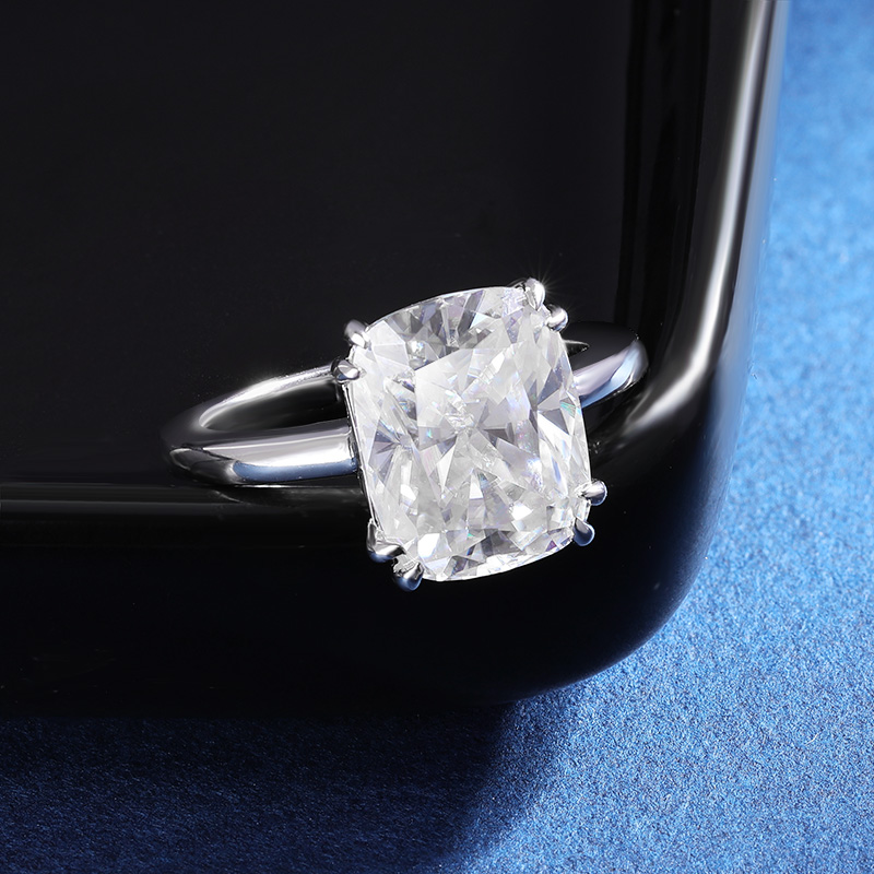 TBCYD 4CT 8*10MM D Color Cushi – Moissanite Ring recenzja i cena