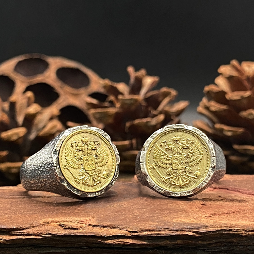 925 Sterling Silver Christian  – Mens Signet Ring recenzja i cena