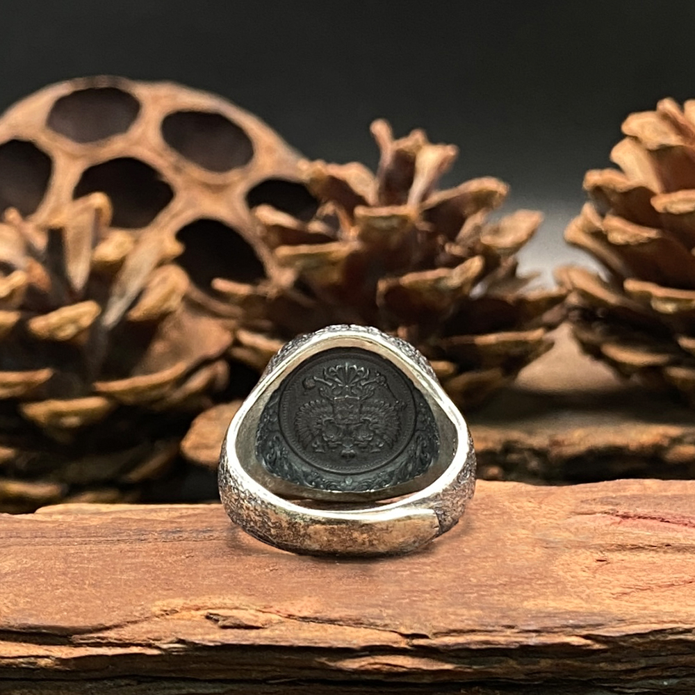 925 Sterling Silver Christian  – Mens Signet Ring recenzja i cena