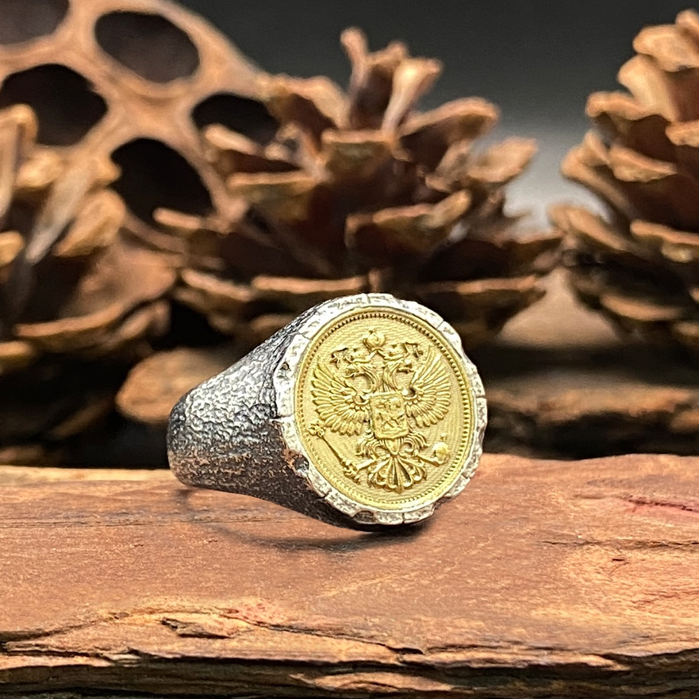 925 Sterling Silver Christian  – Mens Signet Ring recenzja i cena
