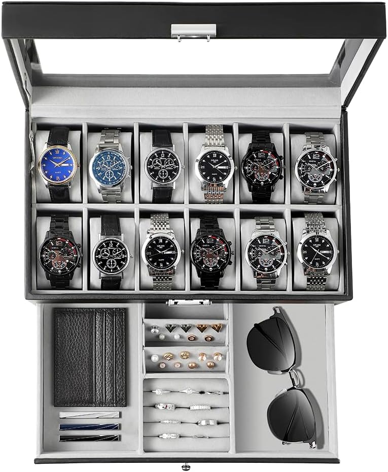 Watch Box Organizer for Men Gi – Jewelry Watches & Accessories recenzja i cena