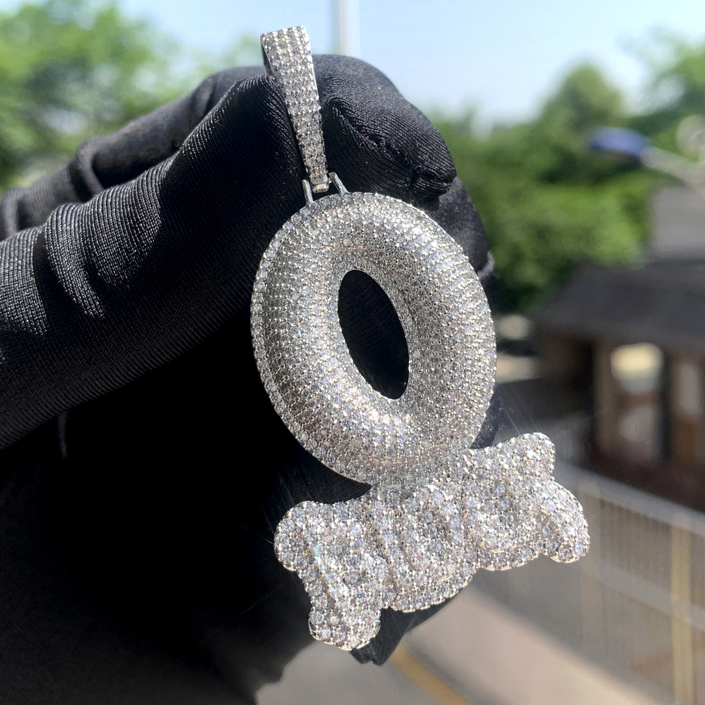 Iced Out Letter O Block Pendan – Tennis Bracelet Cubic recenzja i cena