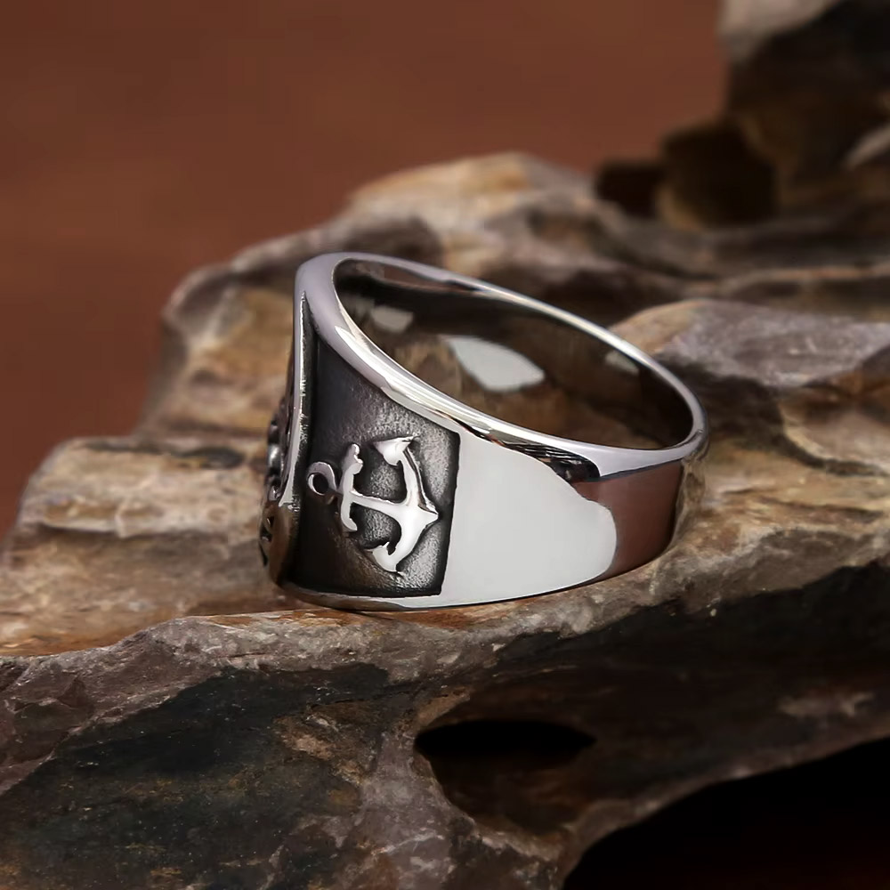 Vintage Nautical Nordic Sailbo – Mens Signet Ring recenzja i cena