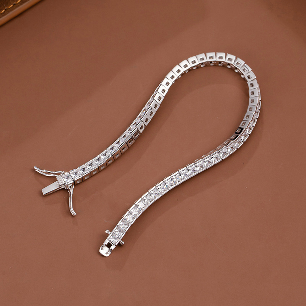 YLMyself 925 Silver Tennis Bra – Tennis Bracelet Cubic recenzja i cena