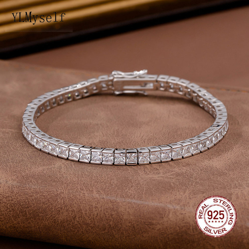YLMyself 925 Silver Tennis Bra – Tennis Bracelet Cubic recenzja i cena