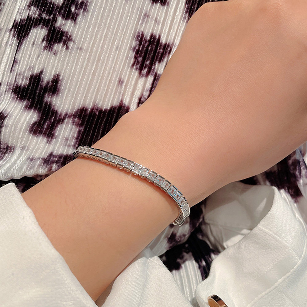 YLMyself 925 Silver Tennis Bra – Tennis Bracelet Cubic recenzja i cena