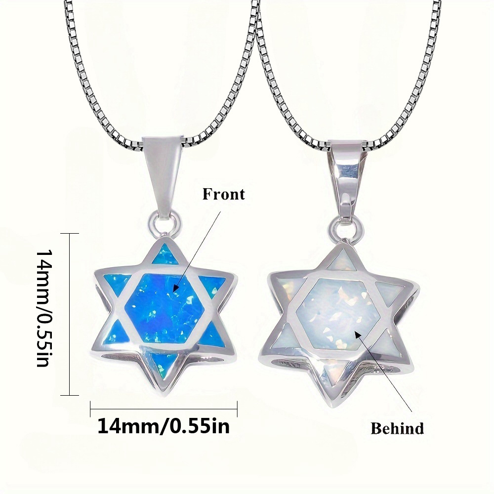 Star of David Opal Pendant Nec – Jewelry & Watches Vitopoulos recenzja i cena