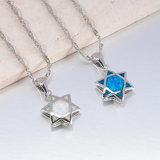 Star of David Opal Pendant Nec – Jewelry & Watches Vitopoulos recenzja i cena
