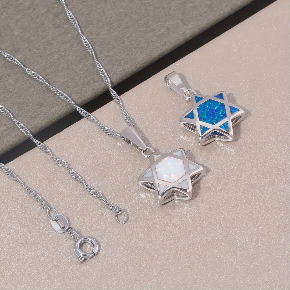 Star of David Opal Pendant Nec – Jewelry & Watches Vitopoulos recenzja i cena
