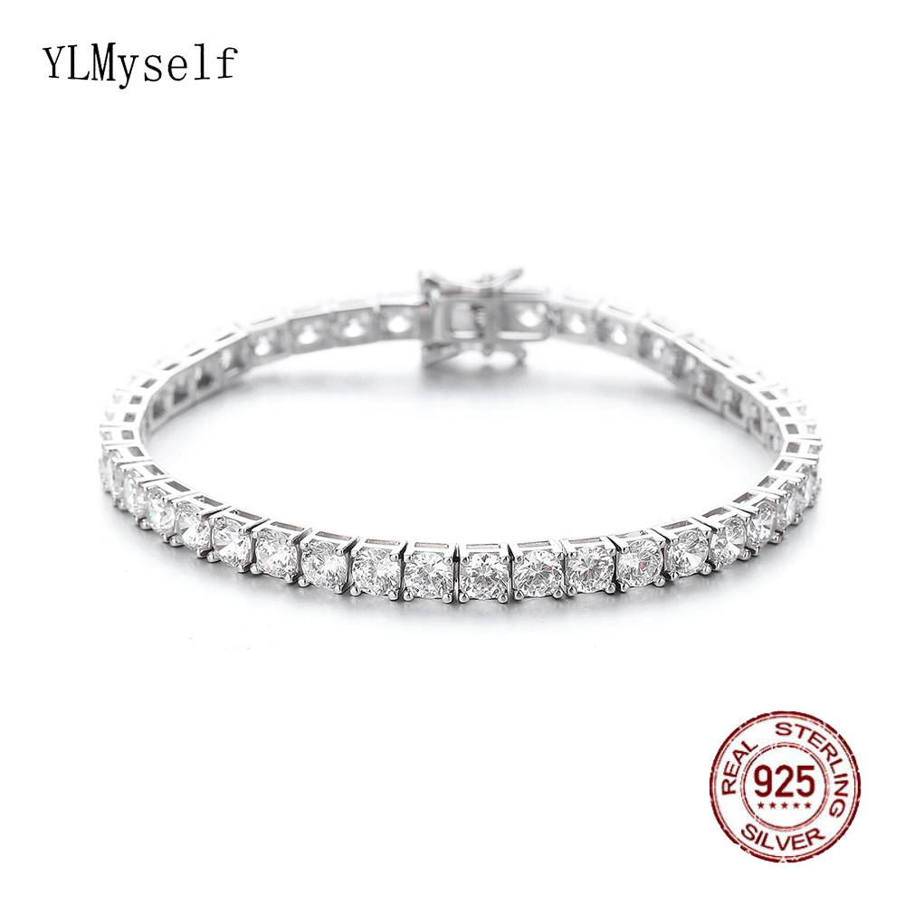 YLMyself 925 Silver Tennis Bra – Tennis Bracelet Cubic recenzja i cena
