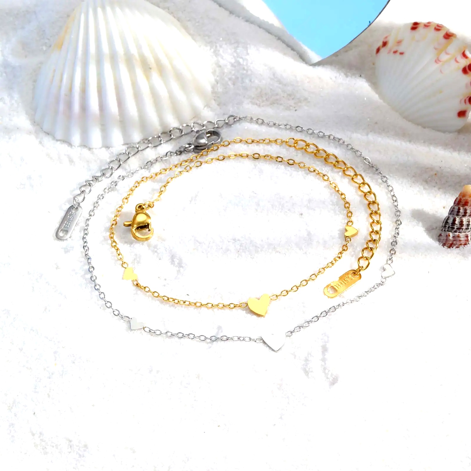 Stainless Steel Heart Anklets  – Jc Jewelry & Watches Reviews recenzja i cena