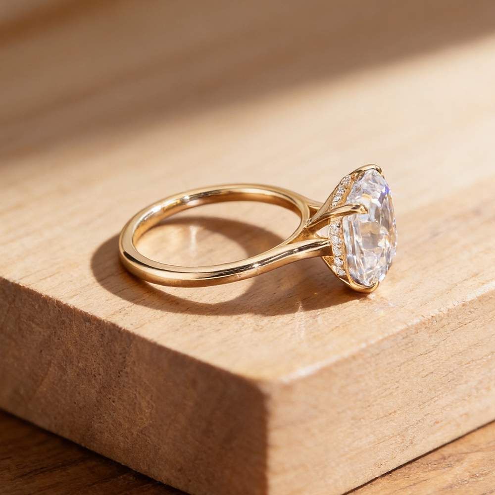 EWYA Asscher Cut 1/2/3/5CT 3EX – Moissanite Ring recenzja i cena