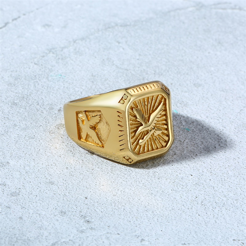Bald Eagle Signet Ring For Men – Mens Signet Ring recenzja i cena