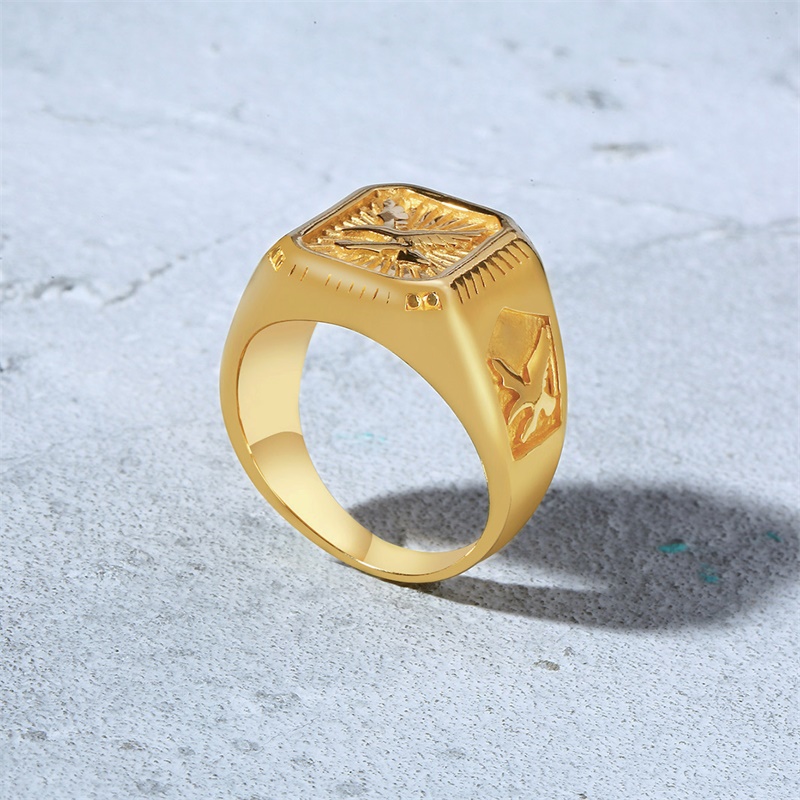 Bald Eagle Signet Ring For Men – Mens Signet Ring recenzja i cena