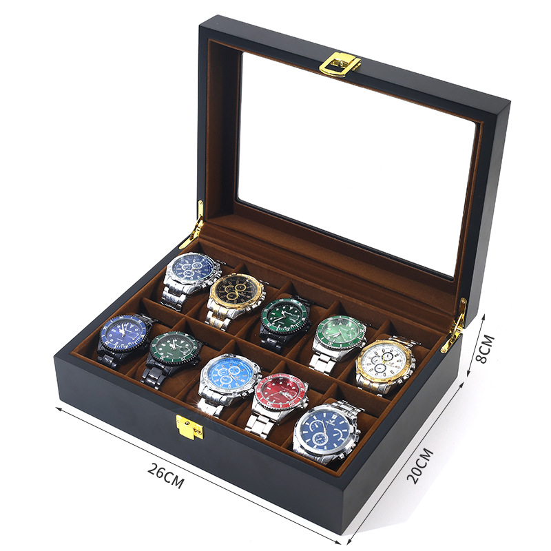 Handmade Luxuy 6/10/12 Grids W – Jewelry Box That Holds Watches recenzja i cena