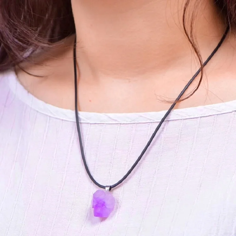 Natural Amethysts Flower Neckl – Crystal Choker Necklace recenzja i cena
