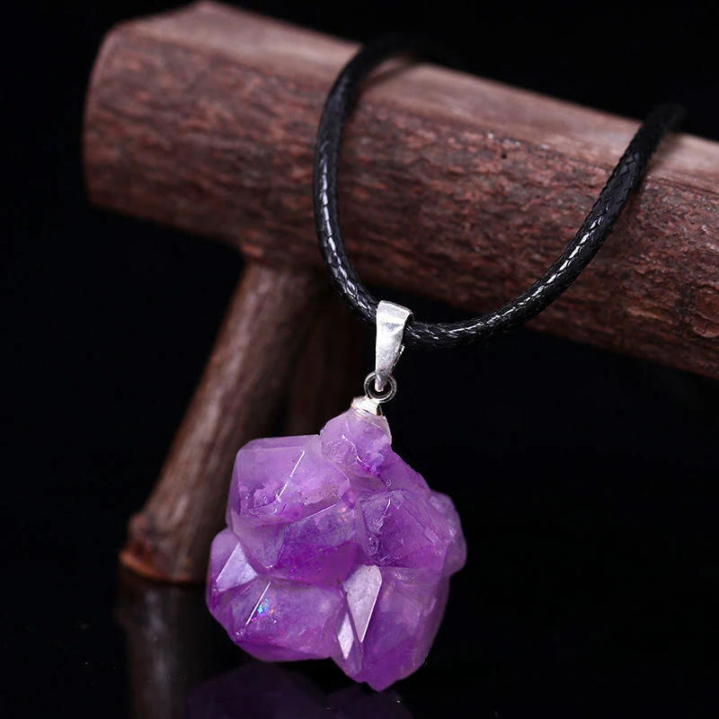 Natural Amethysts Flower Neckl – Crystal Choker Necklace recenzja i cena