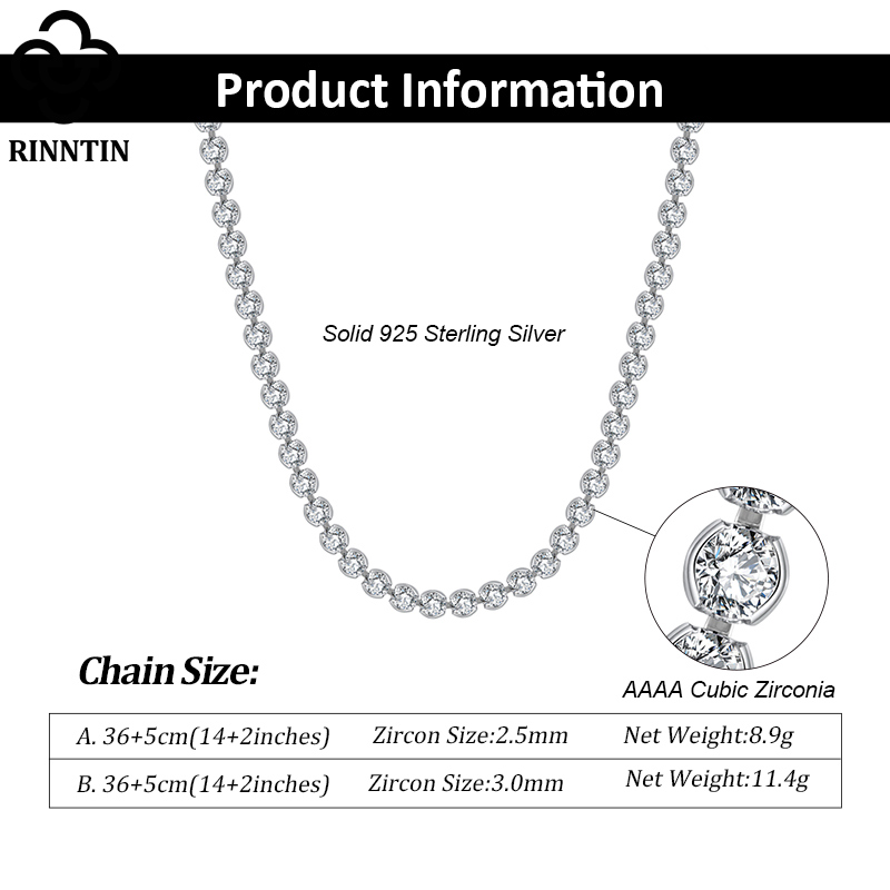 Rinntin Italian 2.5mm/3.0mm Cu – Tennis Bracelet Cubic recenzja i cena