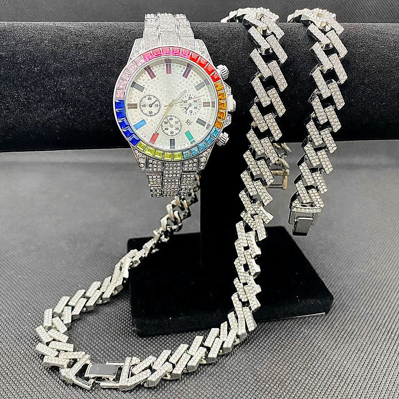 3PCS Hip Hop Mens Women Jewelr – Best Jewelry Watches For Men recenzja i cena