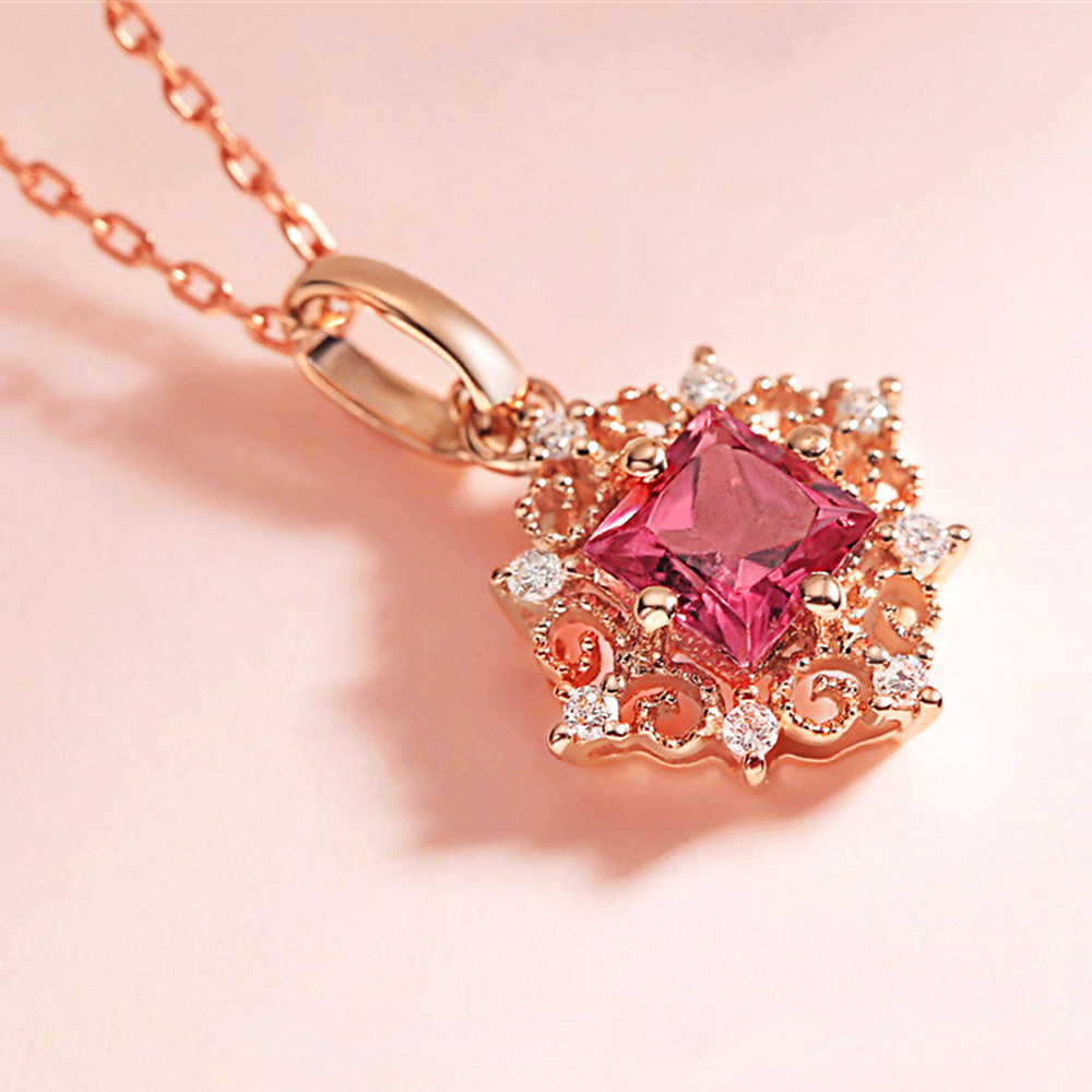 Vintage carving small Ruby gem – Crystal Choker Necklace recenzja i cena