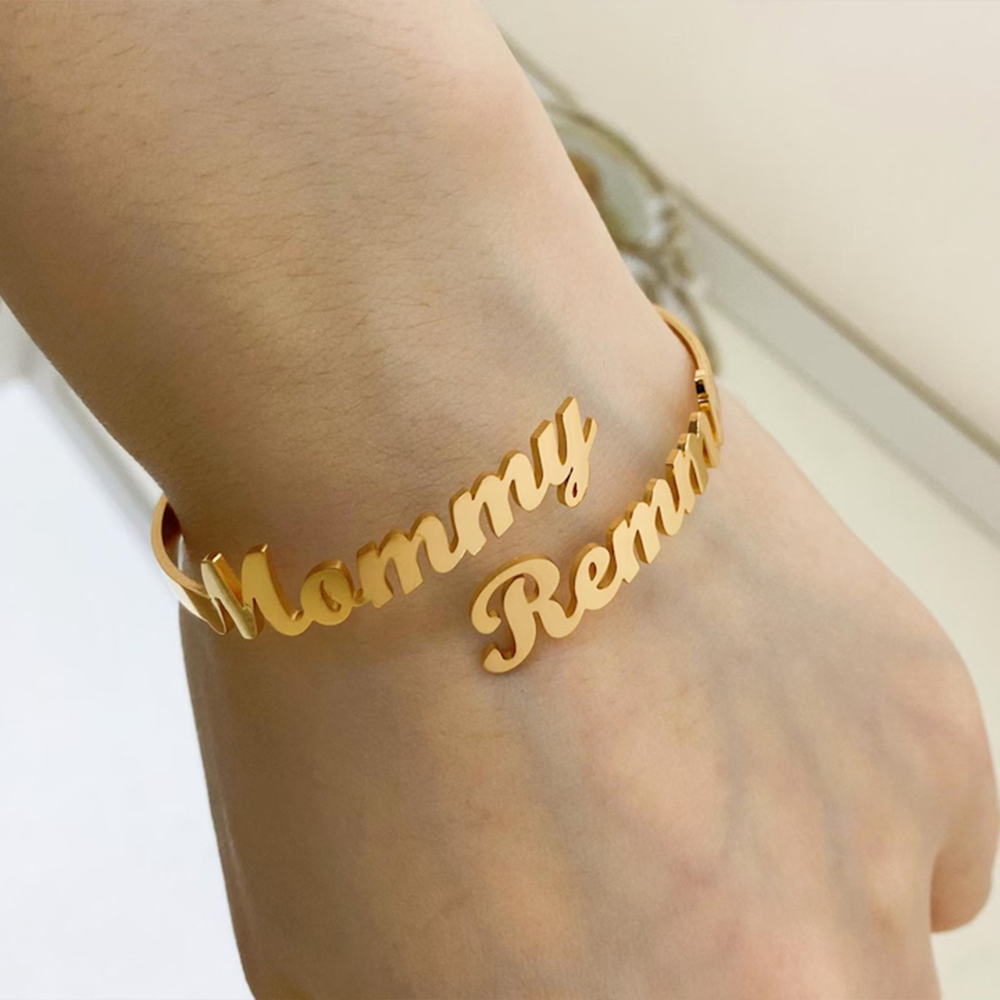 Customize Two Name Bracelets,  – Rose Gold Bracelet recenzja i cena