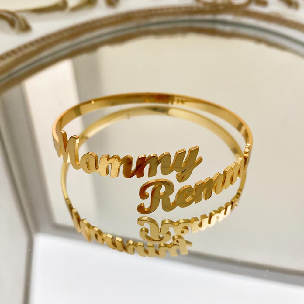 Customize Two Name Bracelets,  – Rose Gold Bracelet recenzja i cena