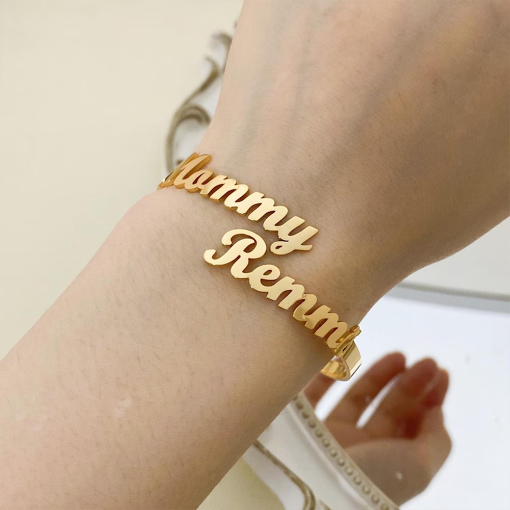 Customize Two Name Bracelets,  – Rose Gold Bracelet recenzja i cena