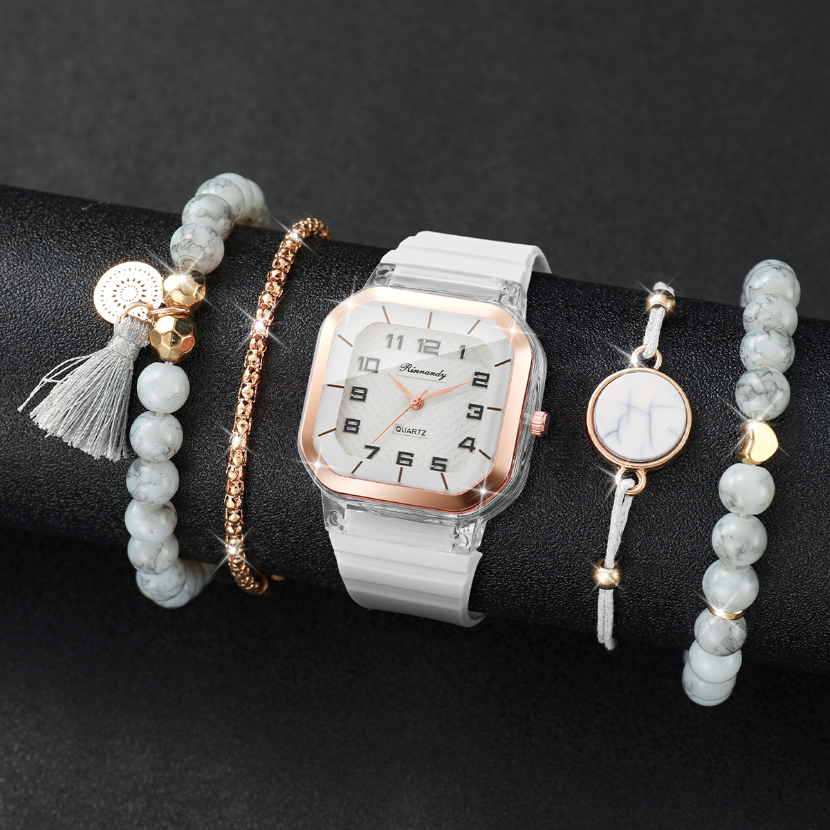 5PCS Fashion Square Arabic Dia – Jewelry Making Watches recenzja i cena