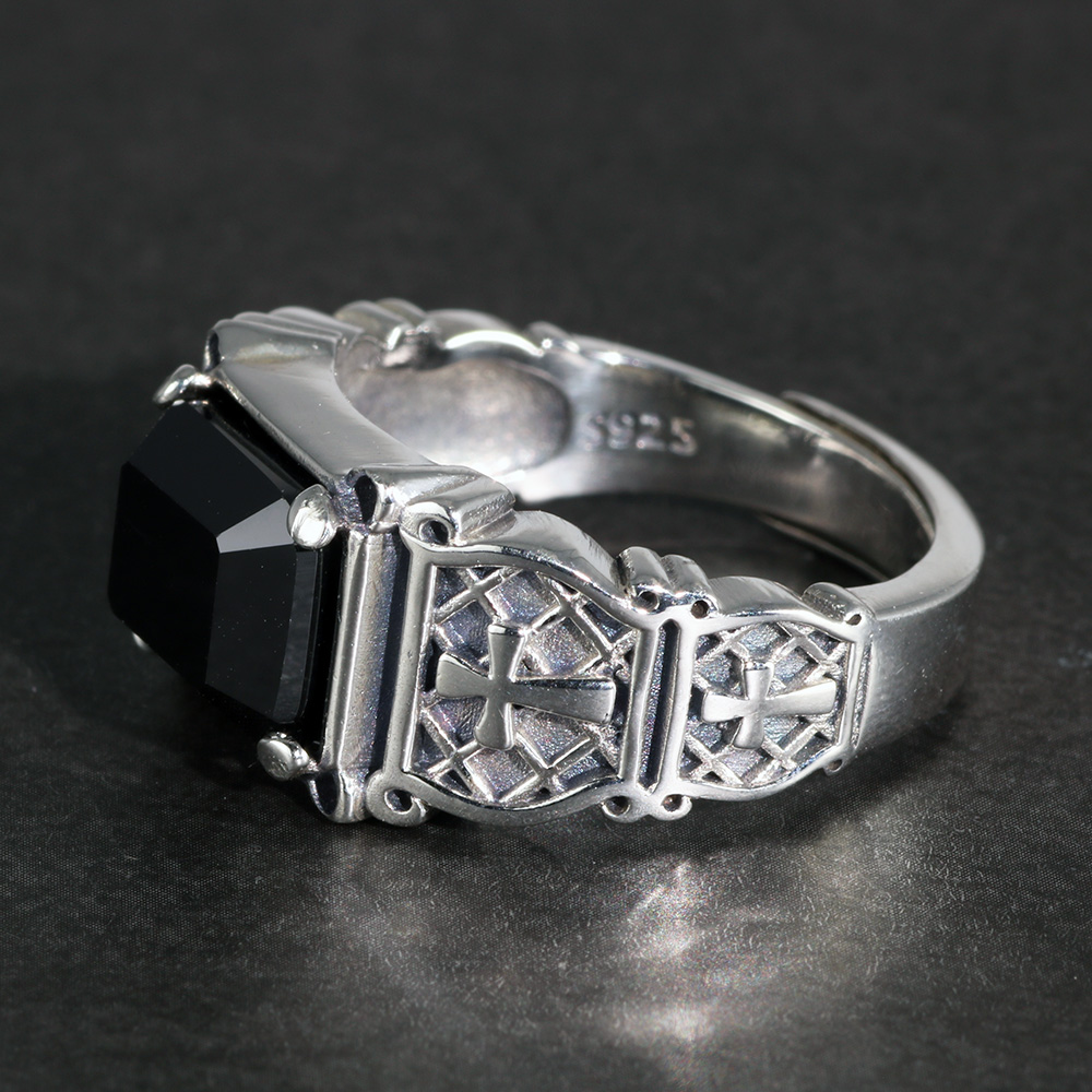 Vintage Punk Silver 925 Jewelr – Mens Signet Ring recenzja i cena