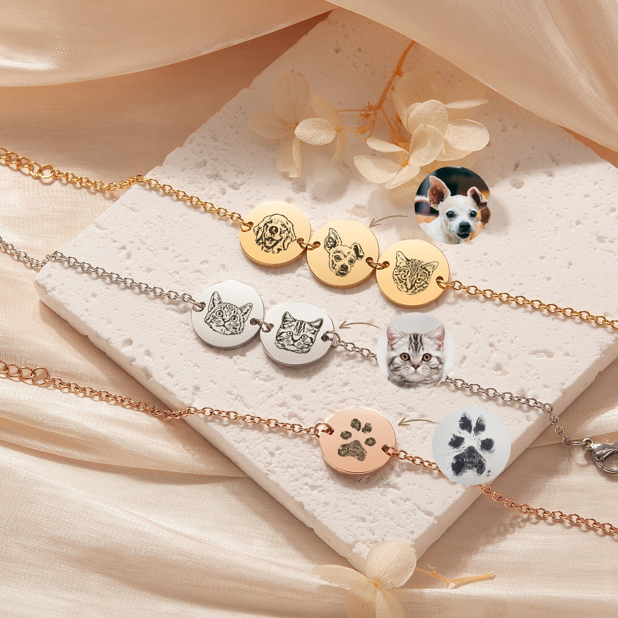 Pet Bracelet Dog Portrait Cust – Rose Gold Bracelet recenzja i cena